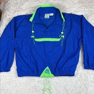 Beach Boulevard Windbreaker, Nylon 1/4 Zip, 1990's Vintage Jacket, Size Medium